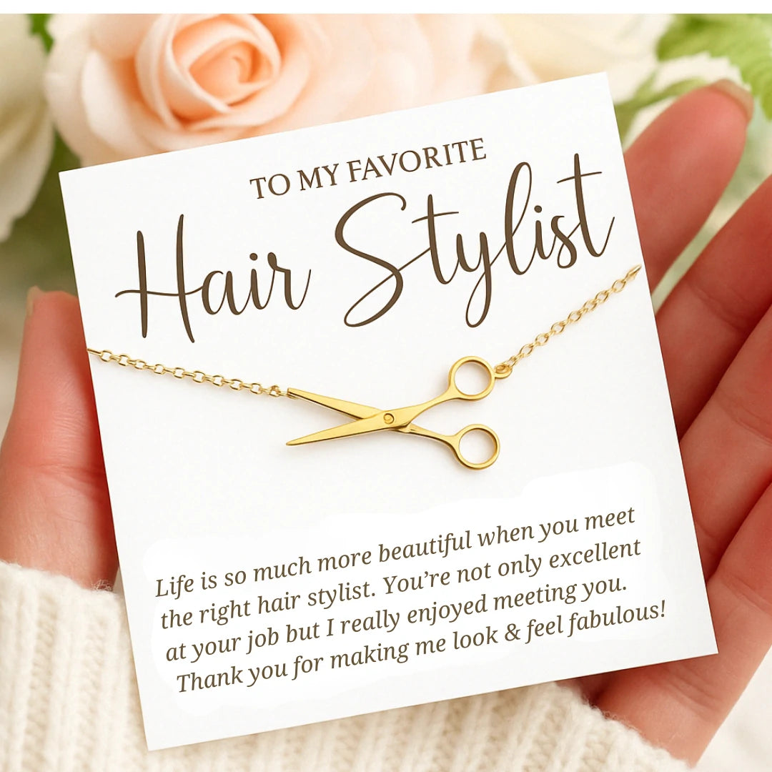 Shear Appreciation” – A Thank You Necklace for Your Favorite Hair Stylist