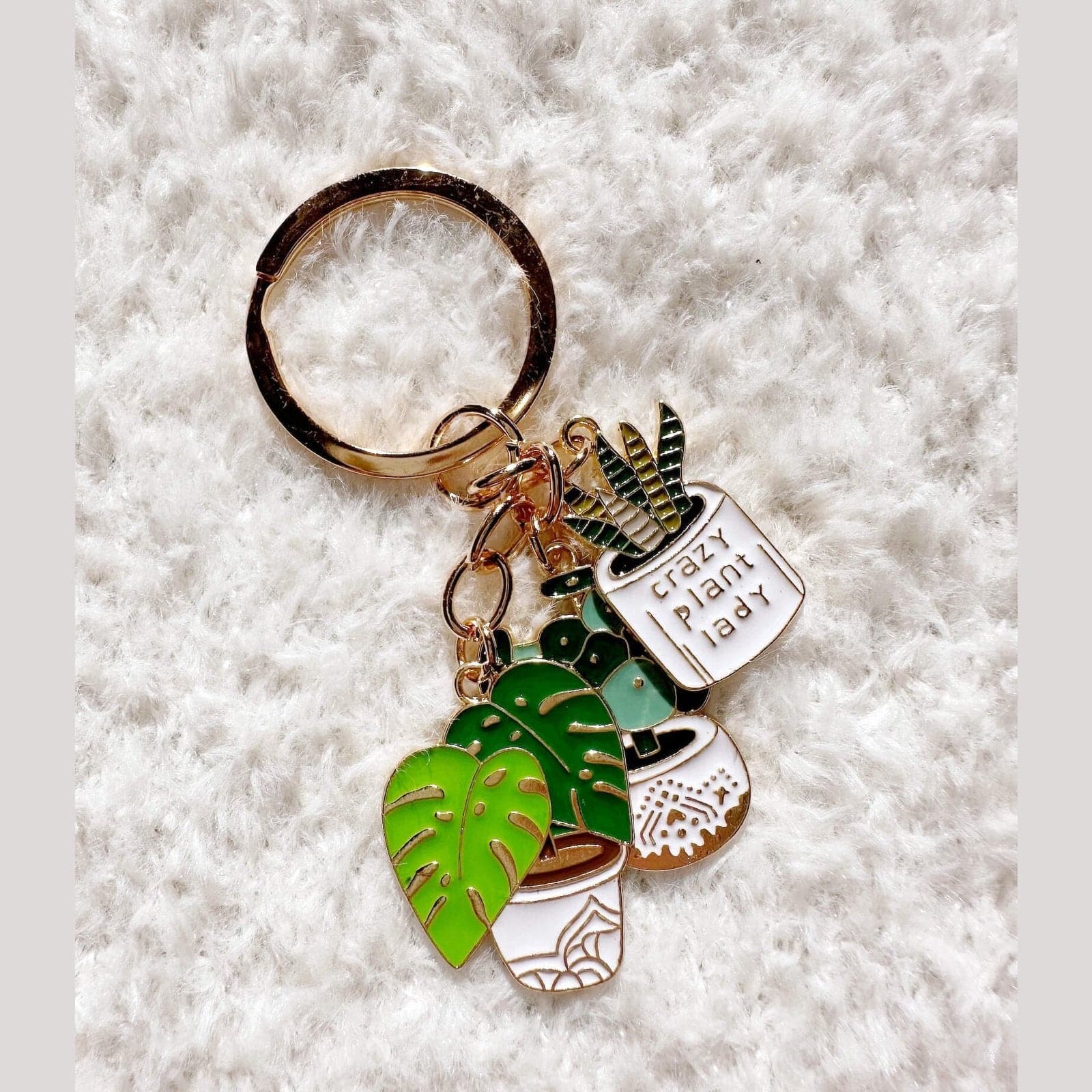 Crazy Plant Lady Keychain