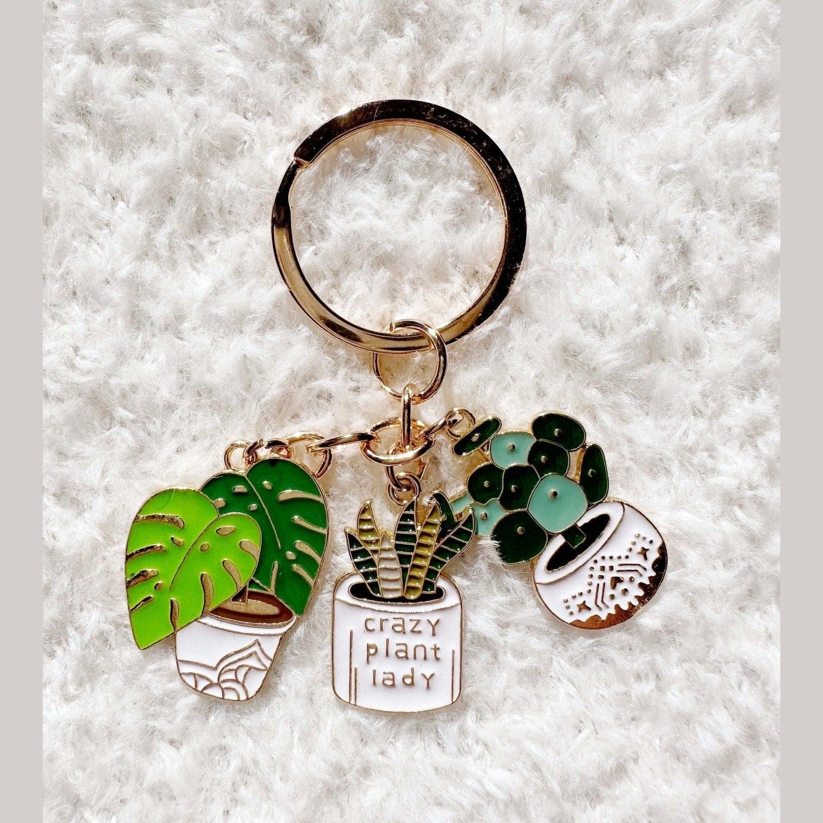 Crazy Plant Lady Keychain