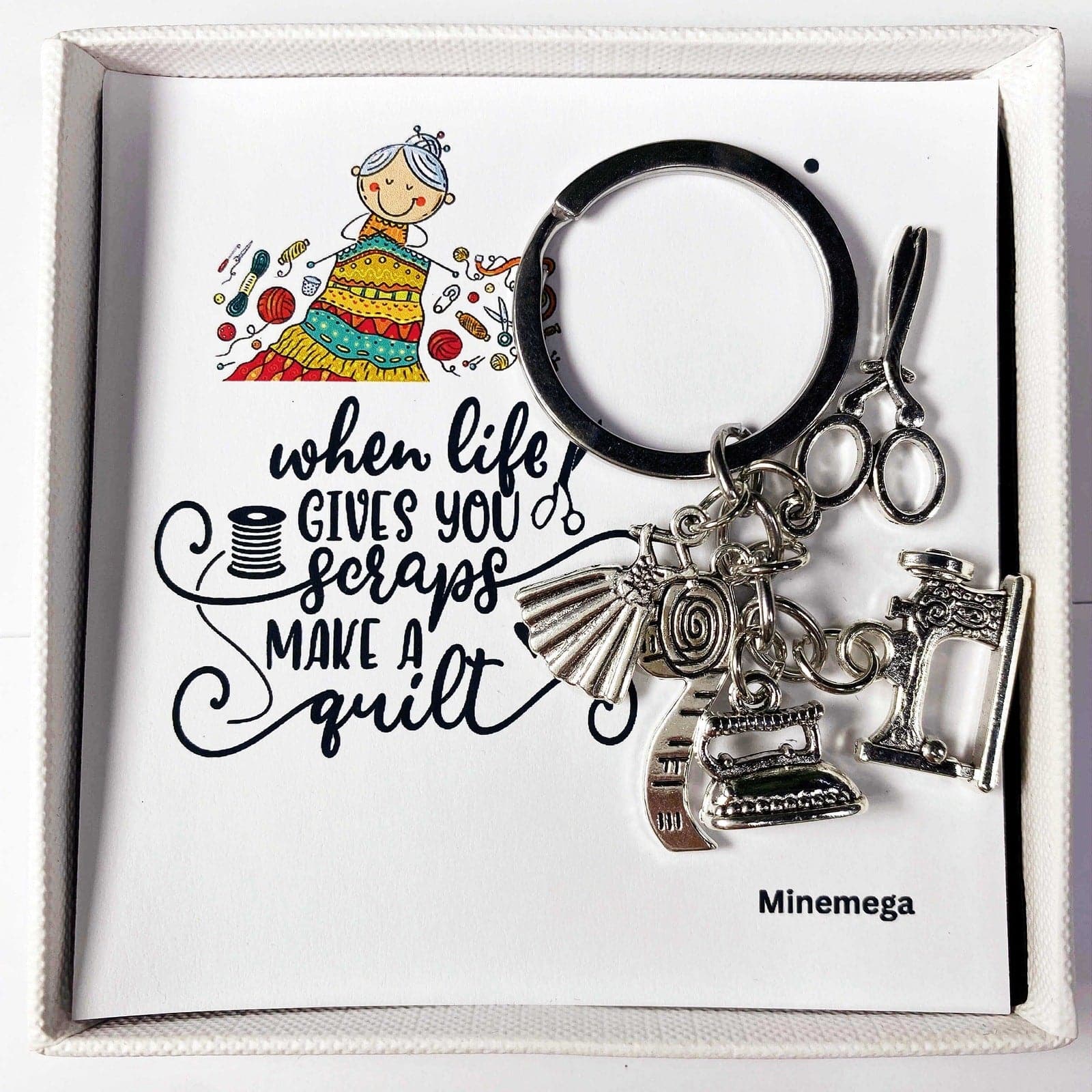 Quilter's Charm Keychain