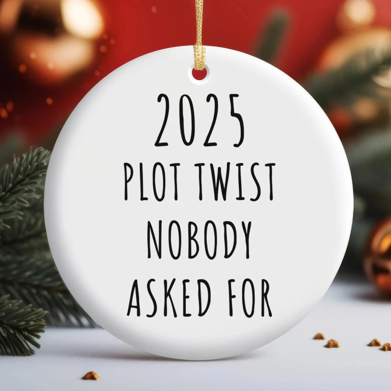 Funny 2025 Christmas Ornament