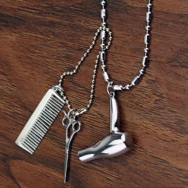 Hair drier charm Necklace