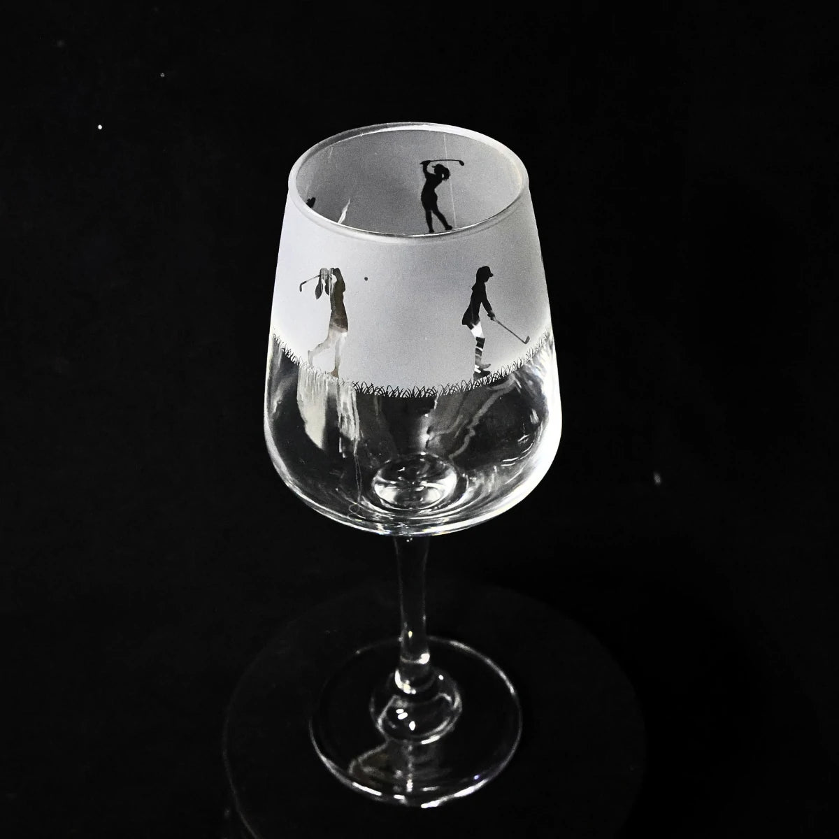 Hand-Etched Golf Glass