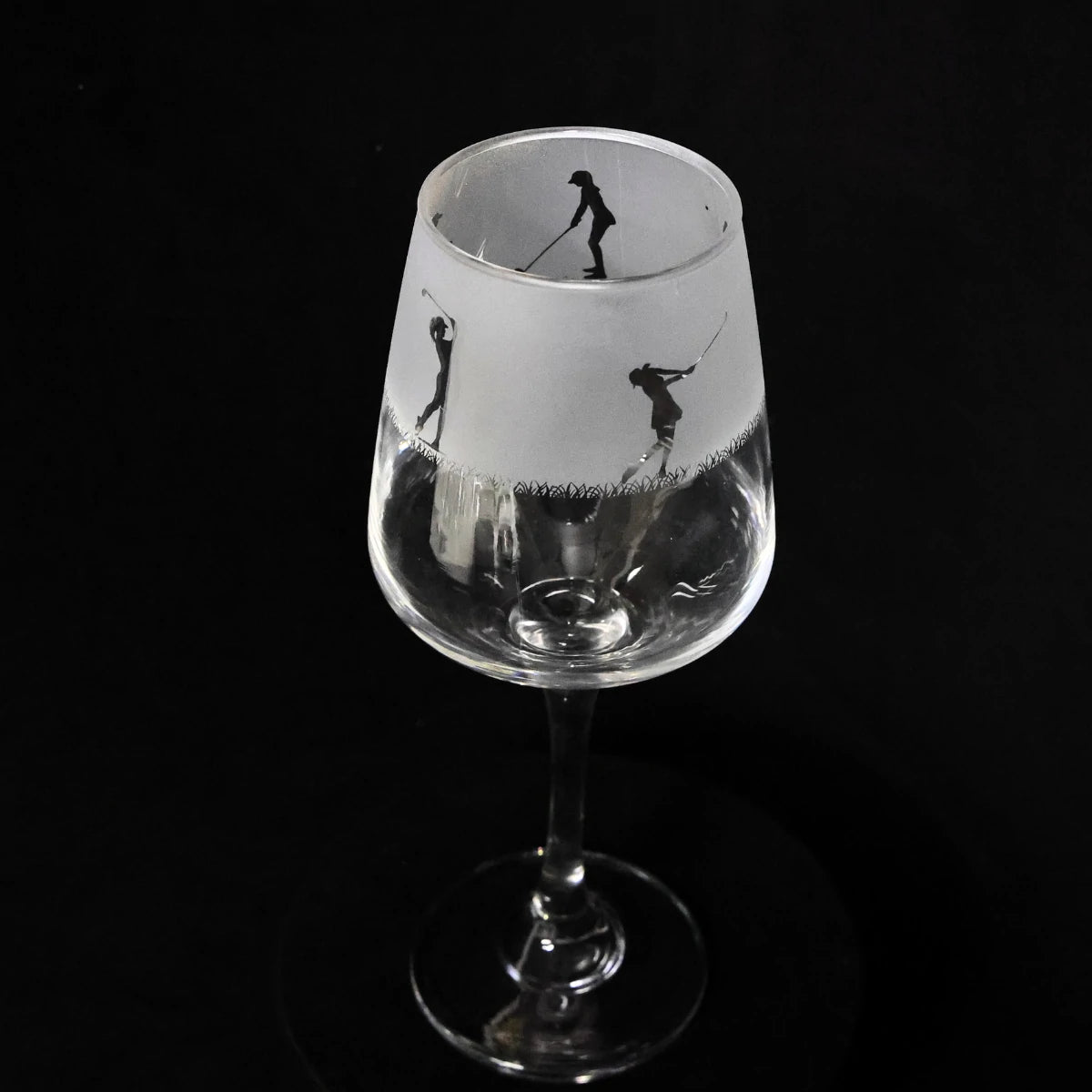 Hand-Etched Golf Glass