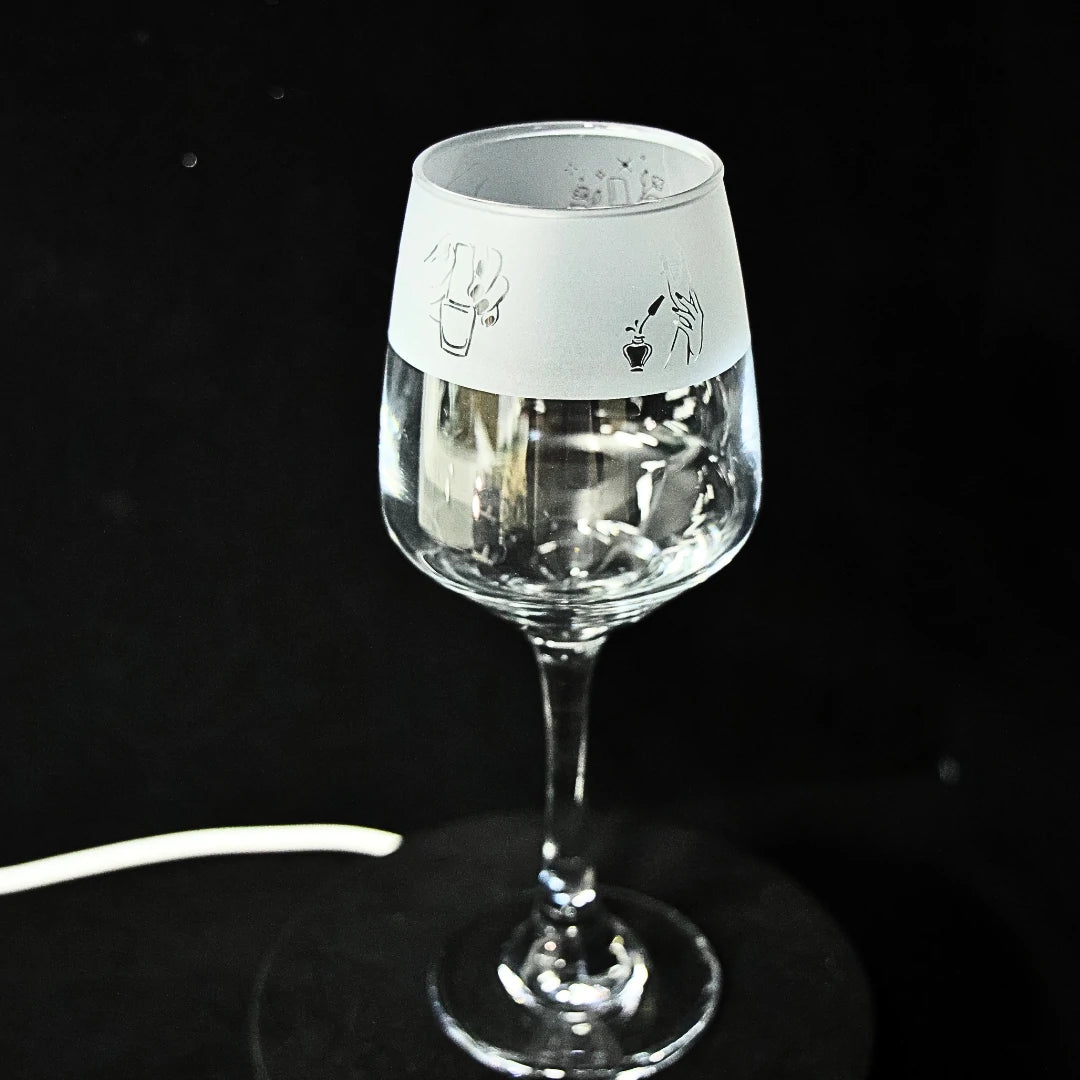 Hand-Etched Nail Artist Glass