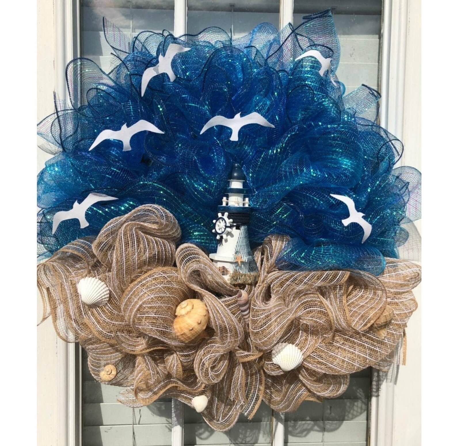 Lighthouse Wreath For Front Door