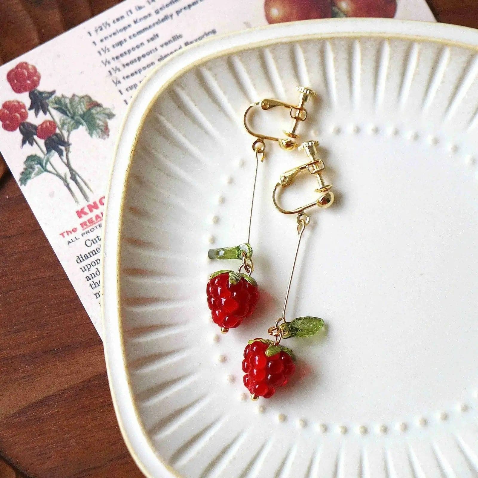 Raspberry earrings