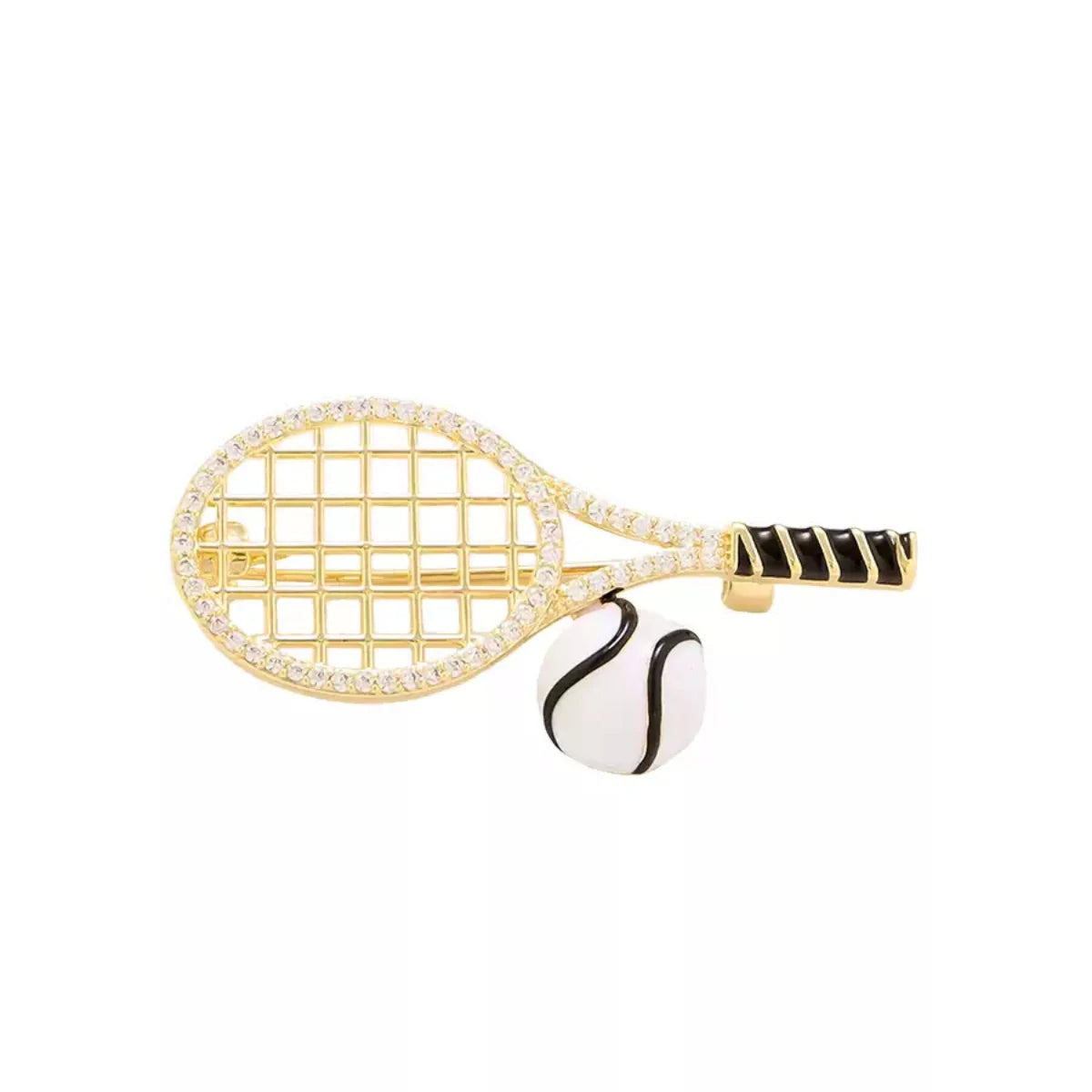 Sparkling Tennis Racket Brooch – Glamour for the Passionate Player