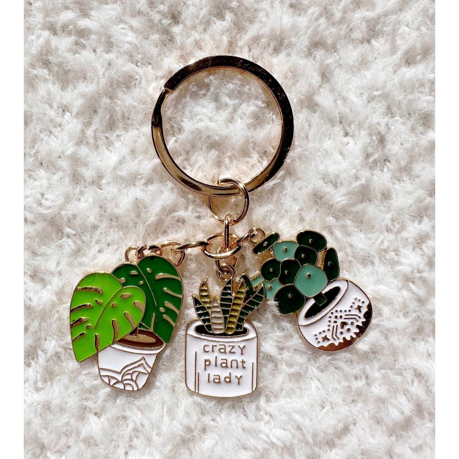 Travel Monstera Keychain