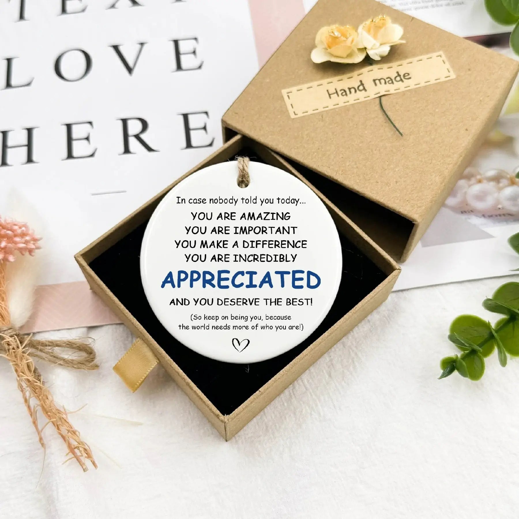 Uplifting Handmade Appreciation Keepsake