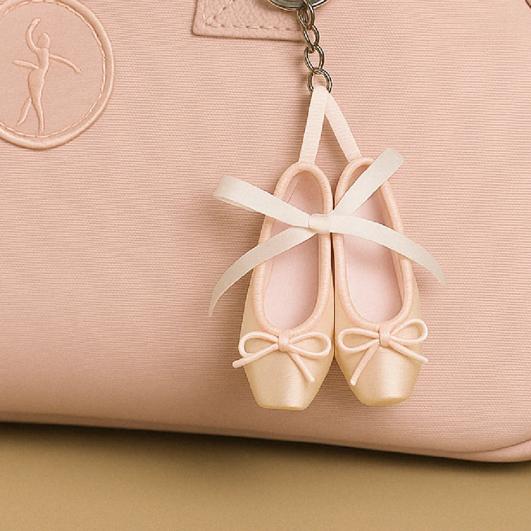 Where Dreams Begin – Mini Satin Pointe Shoe Keychain