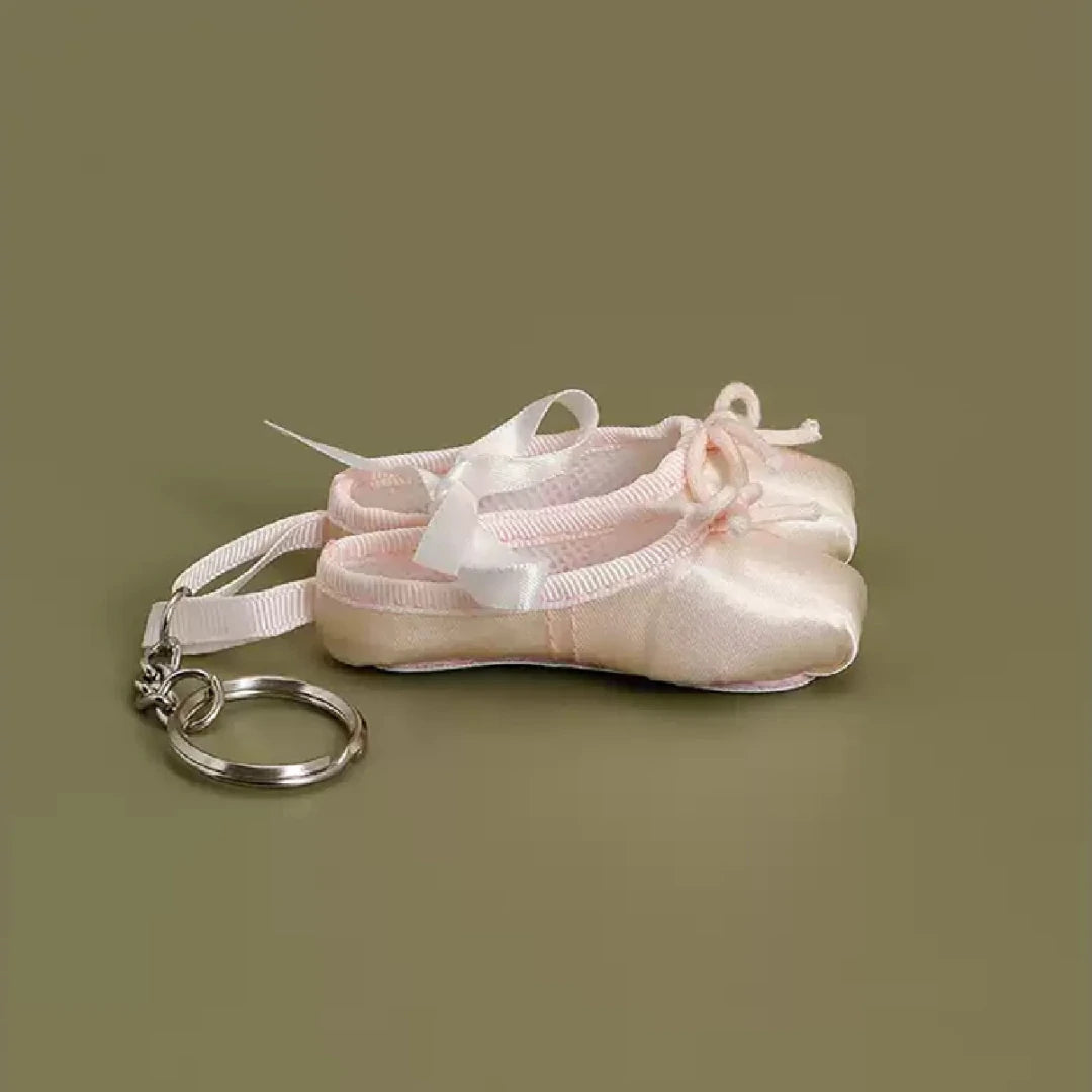 Where Dreams Begin – Mini Satin Pointe Shoe Keychain