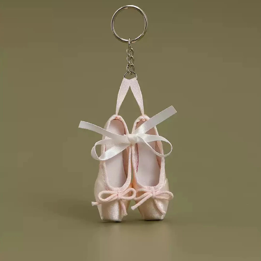 Where Dreams Begin – Mini Satin Pointe Shoe Keychain
