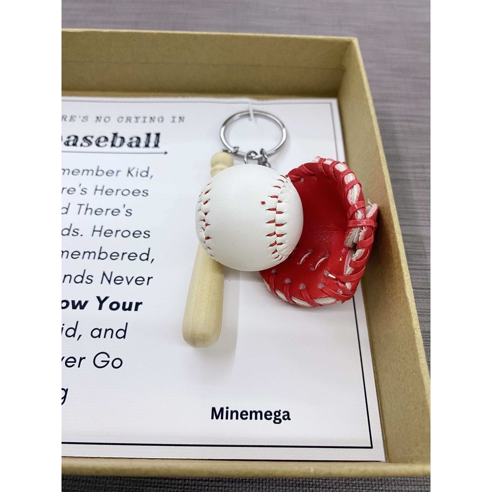 Follow Your Heart Baseball Bag Keychain