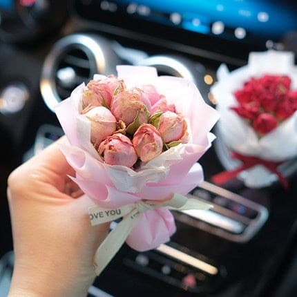 Handmade Mini Rose Bouquet For Car Air Vent – MineMega