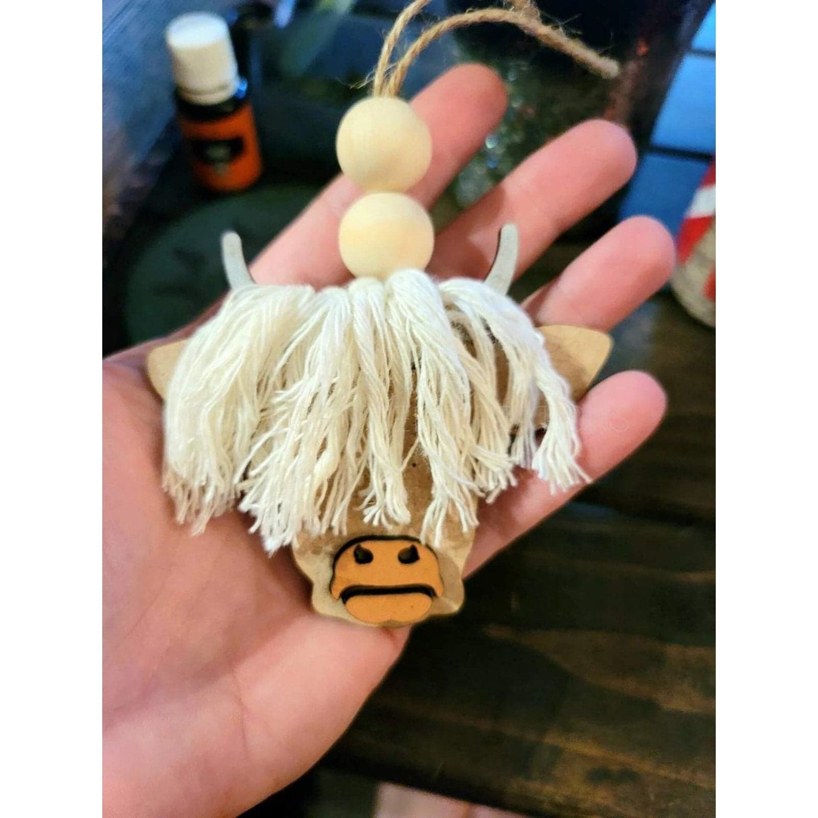Highland cow car charm