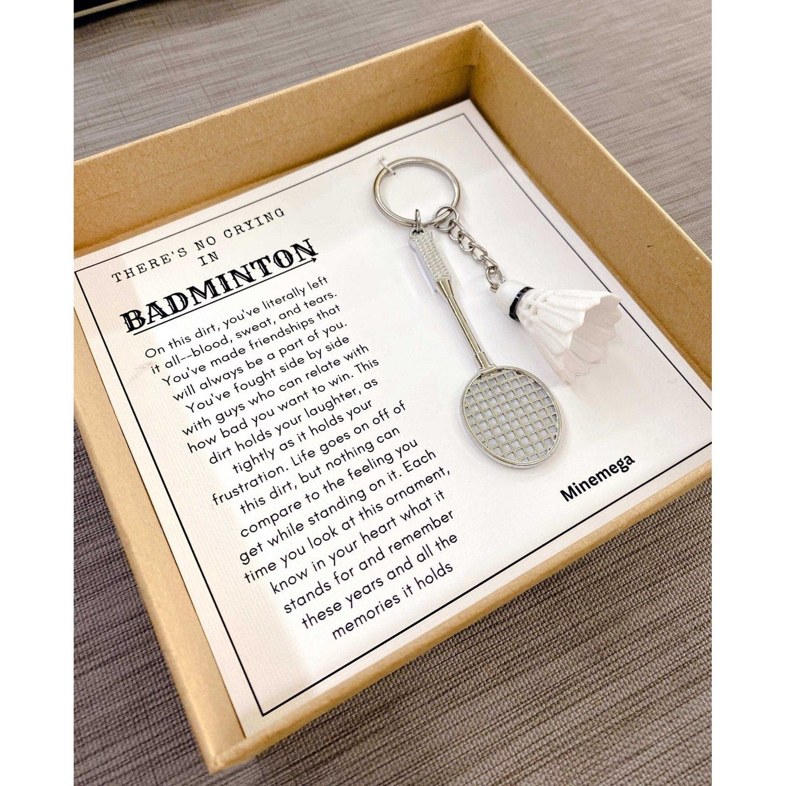 No crying in badminton ornament