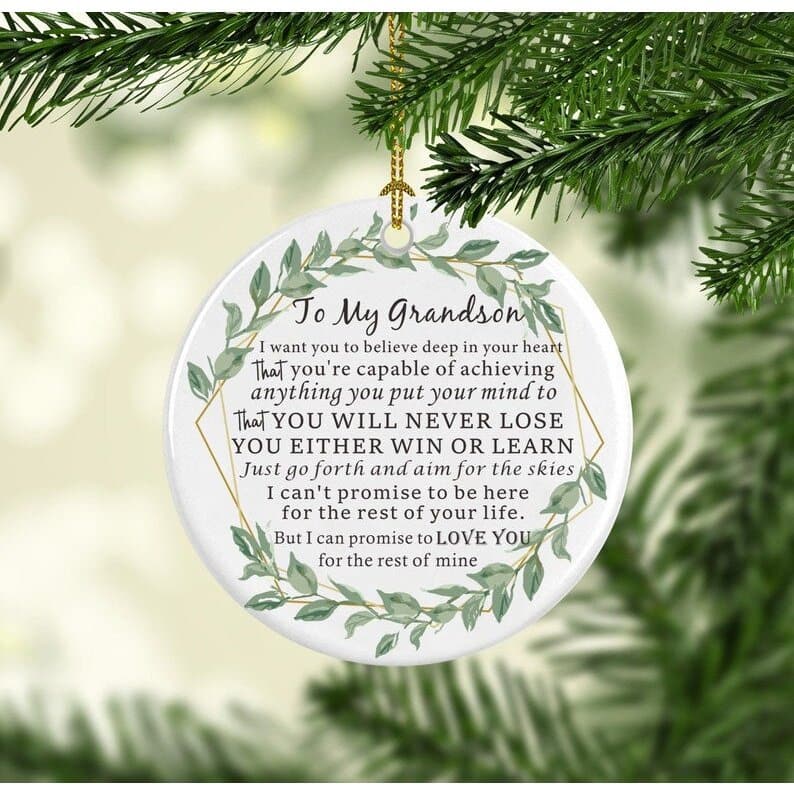 To My Grandson Ornament