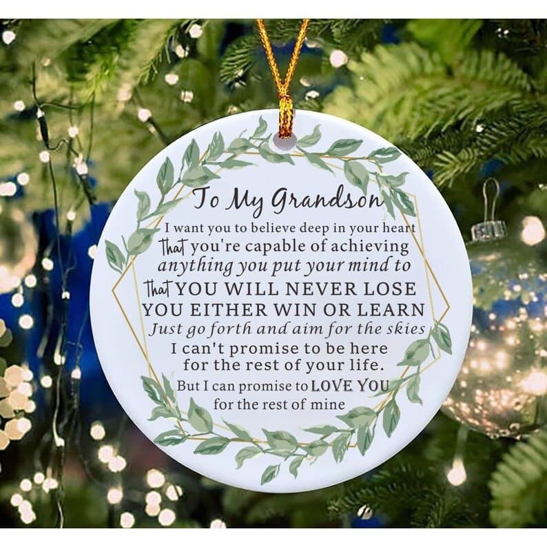 To My Grandson Ornament