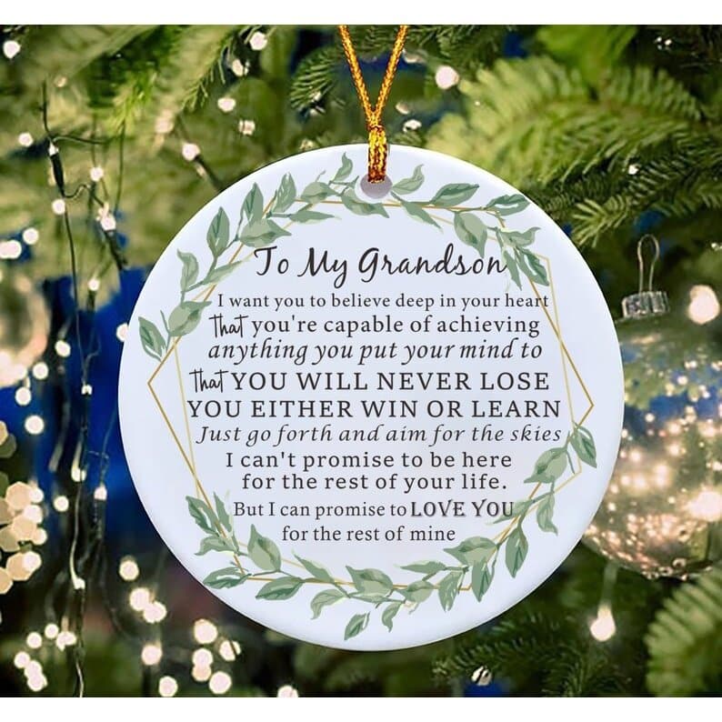 To My Grandson Ornament