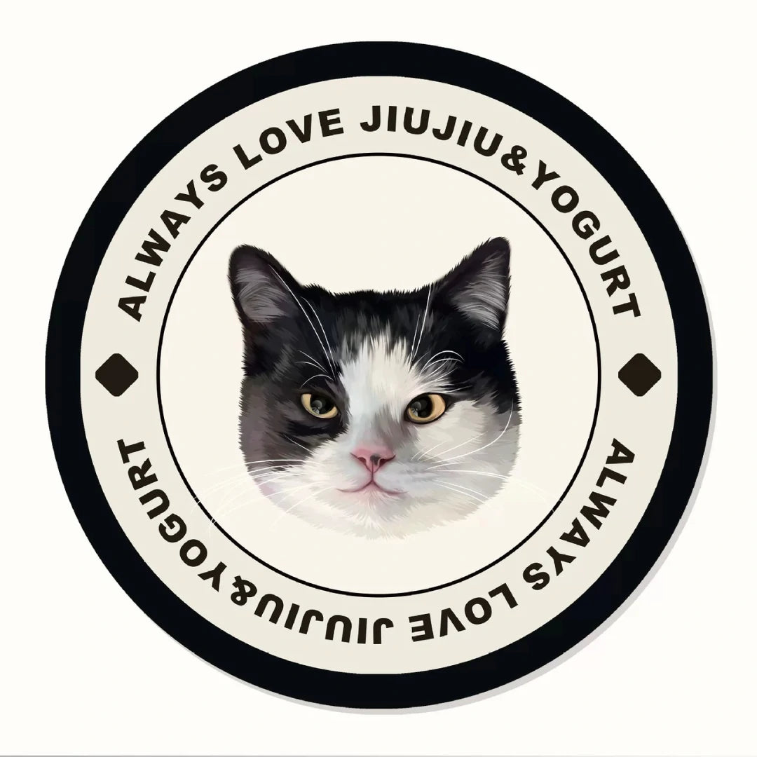 Custom Pet Face Mat – Hand-Sketched Personalized Dog & Cat Rug