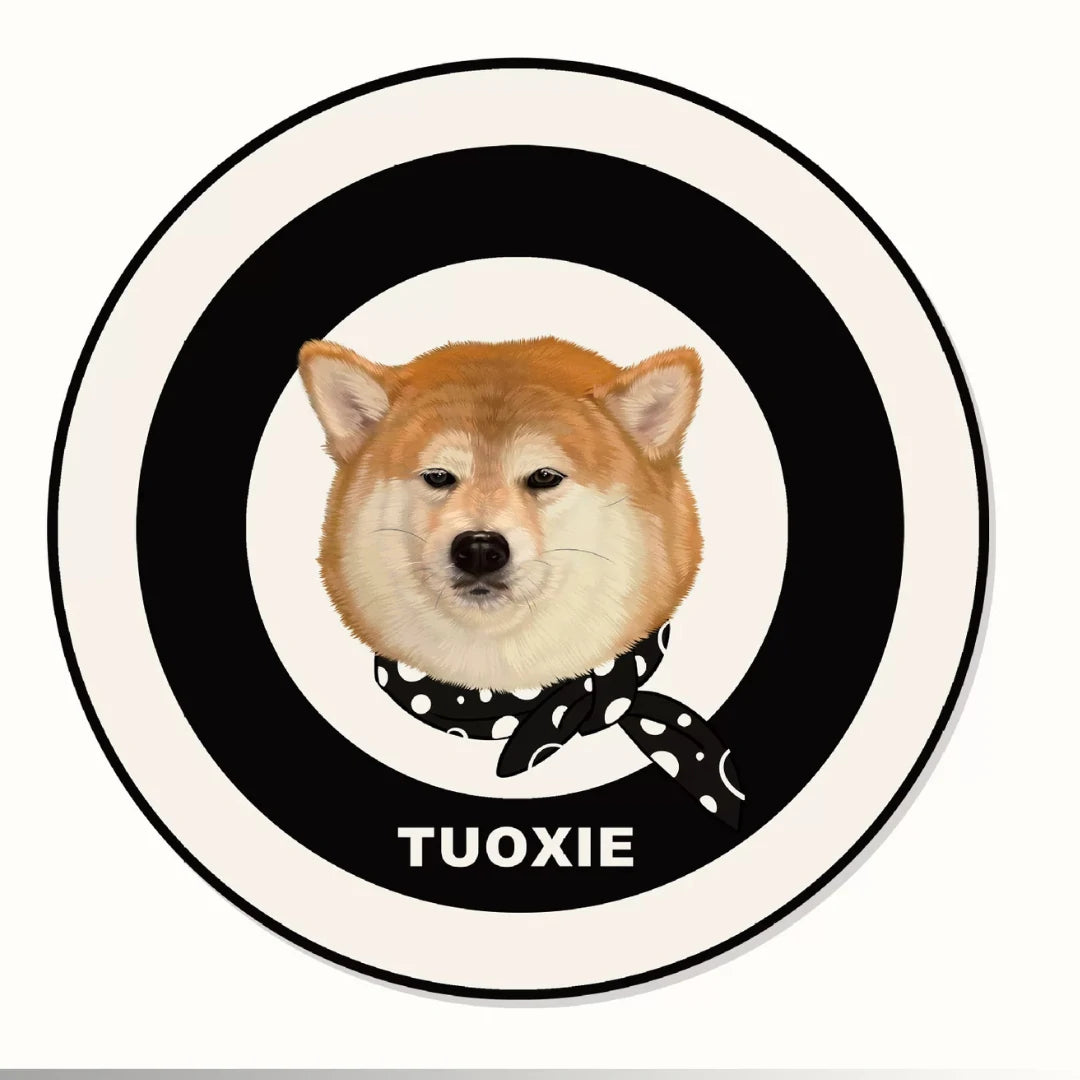 Custom Pet Face Mat – Hand-Sketched Personalized Dog & Cat Rug