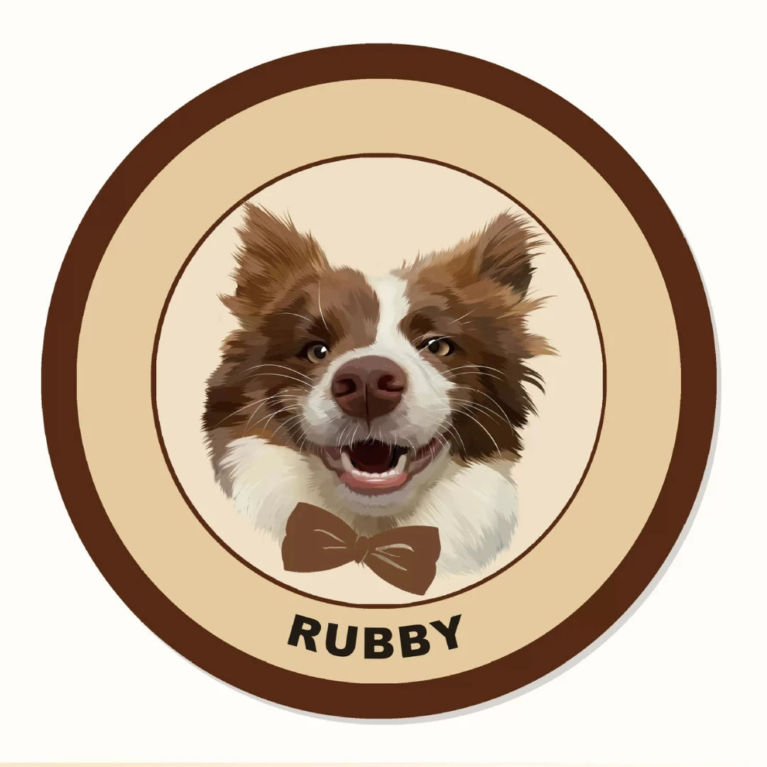 Custom Pet Face Mat – Hand-Sketched Personalized Dog & Cat Rug