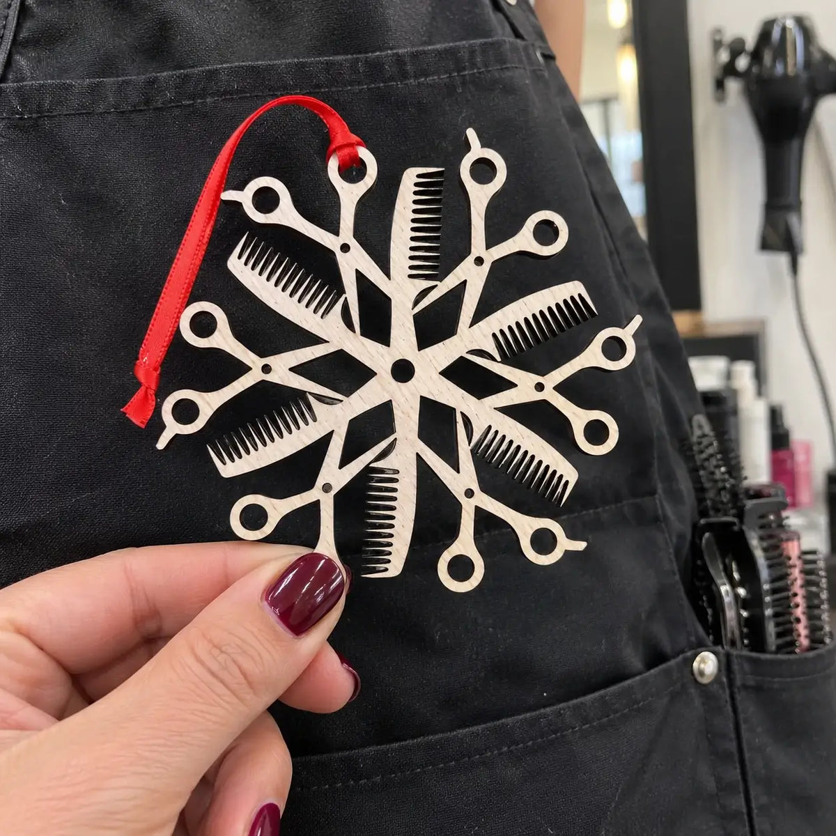 Wooden Snowflake Ornament