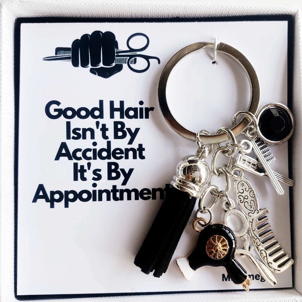 Hair stylist gift keychain