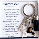 Hair stylist gift keychain