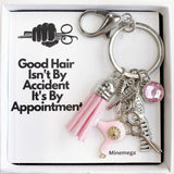 Hair stylist gift keychain