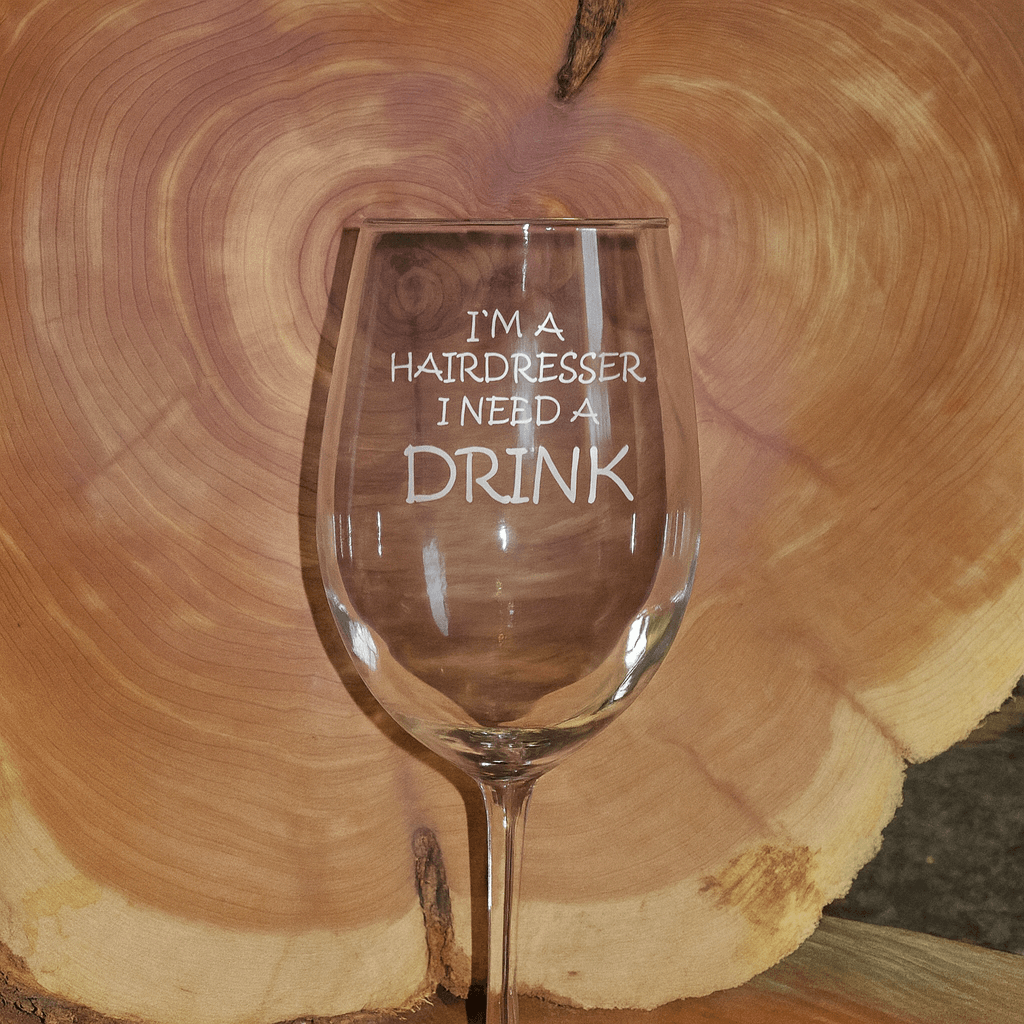 Hand-Etched Hairdresser Glass