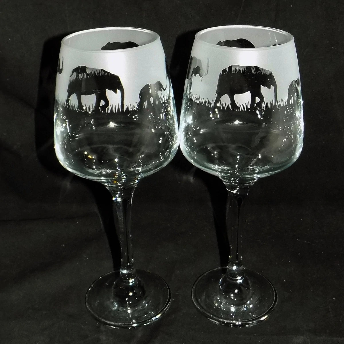 Hand-Etched ‘ELEPHANT’ Glass