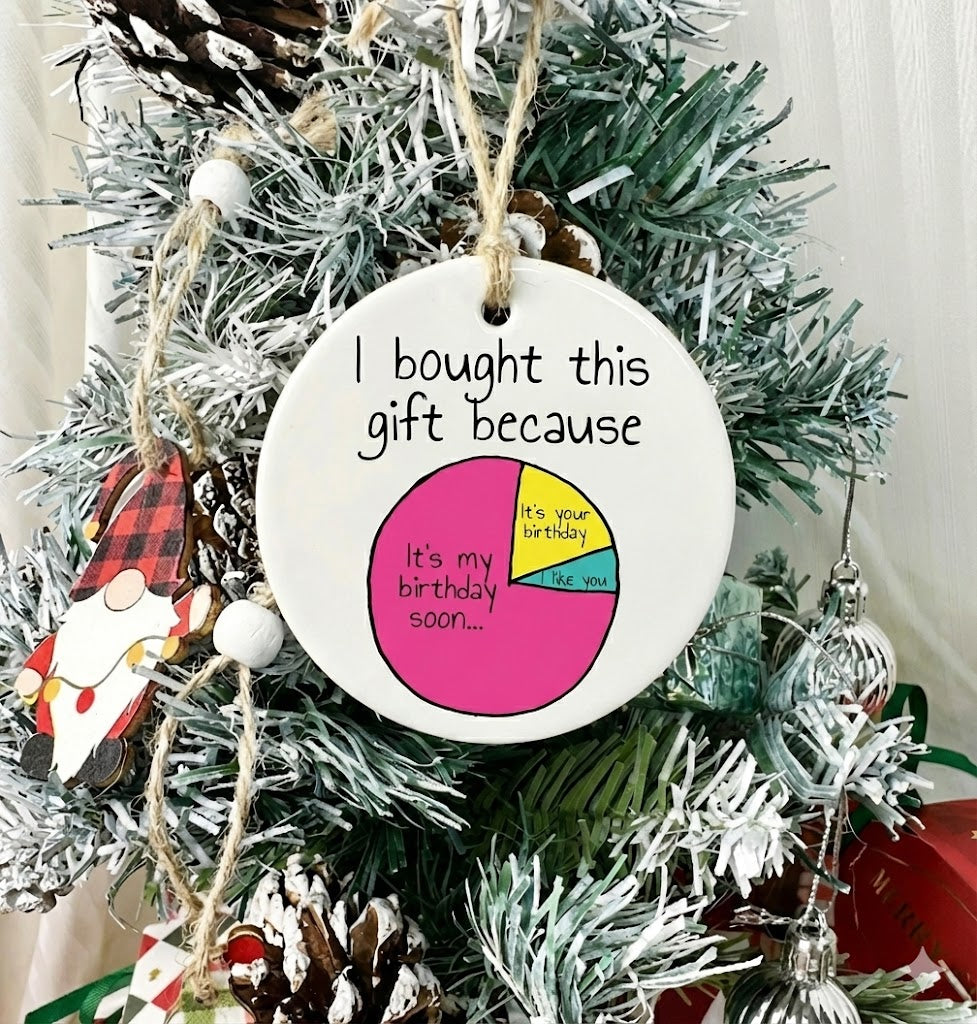 Humorous Ceramic Christmas Ornament