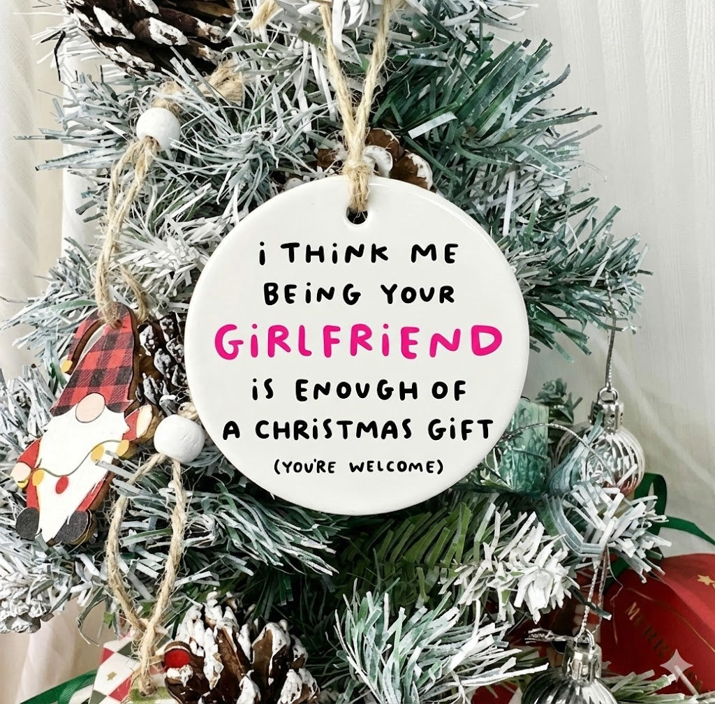 Humorous Ceramic Christmas Ornament