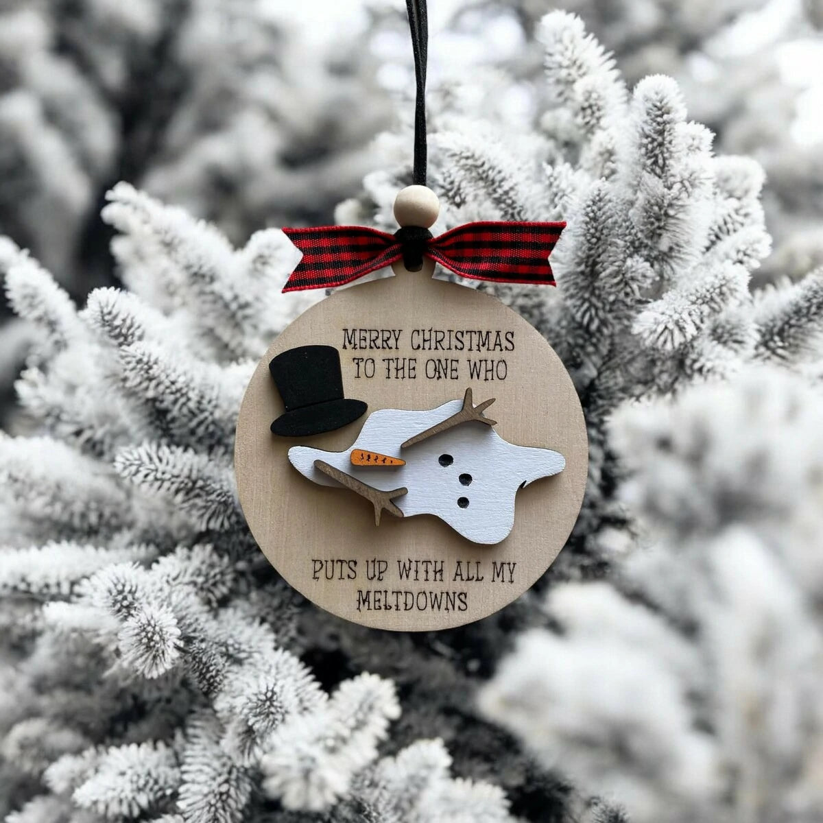 Melted Snowman Ornament