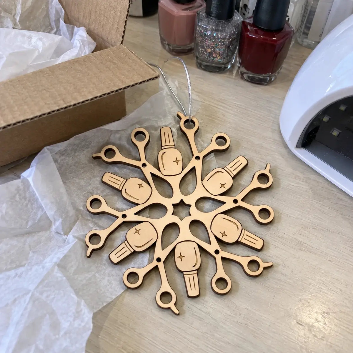 Wooden Snowflake Ornament