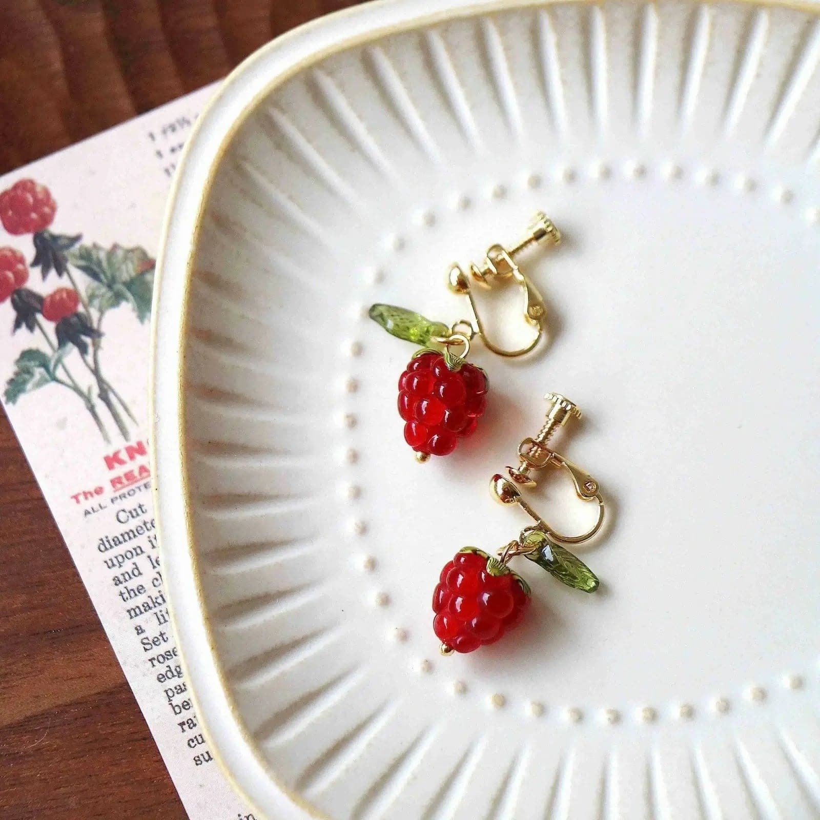 Raspberry earrings