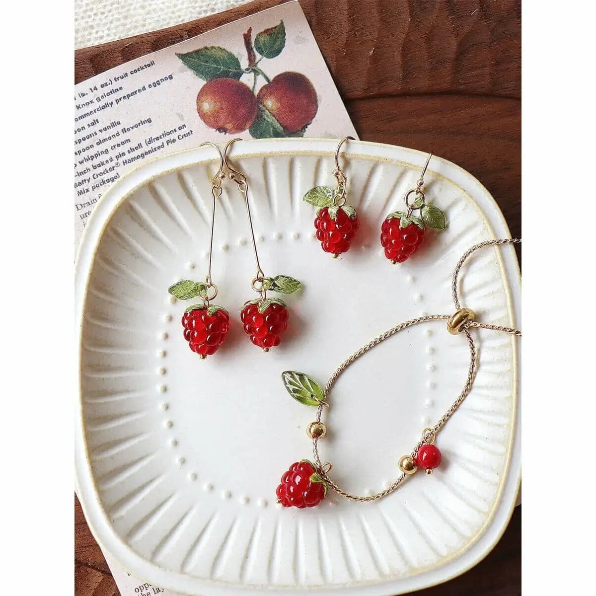 Raspberry earrings
