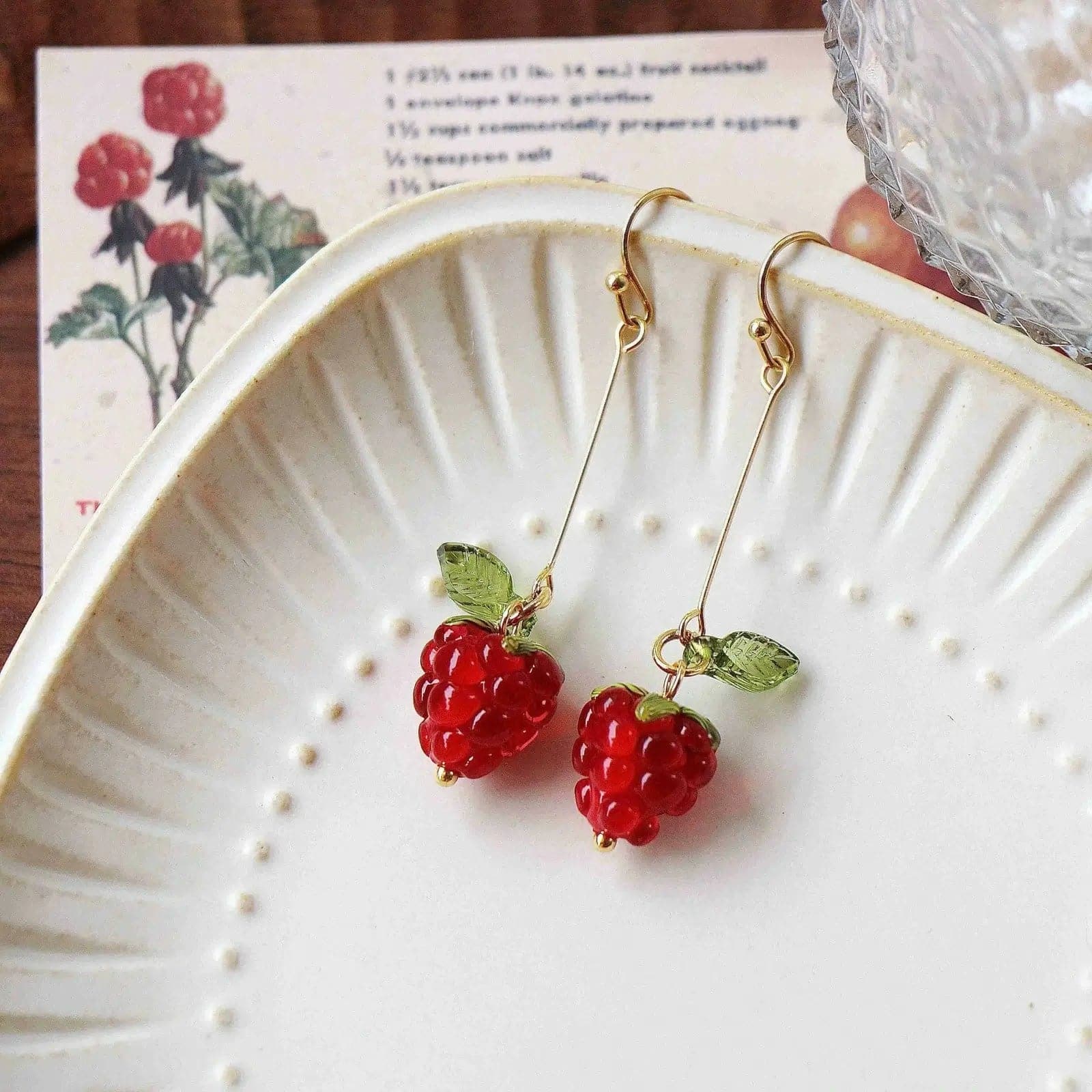 Raspberry earrings