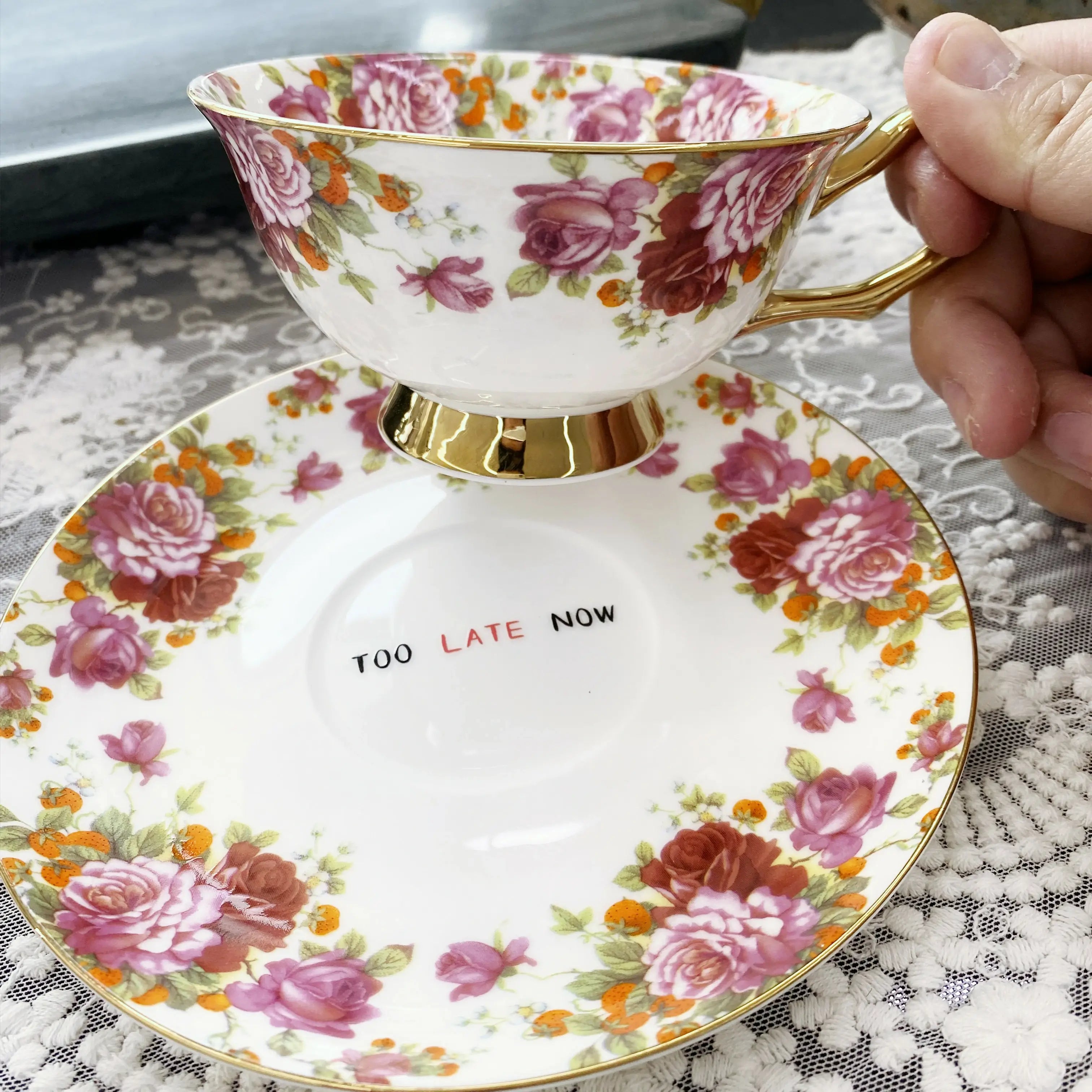 Surprise Message Teacup & Saucer – Fun in Every Sip