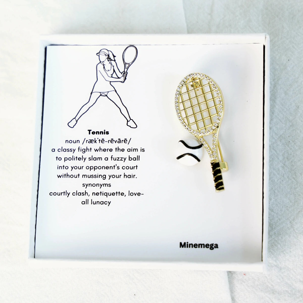 Tennis Ball And Racket Brooch