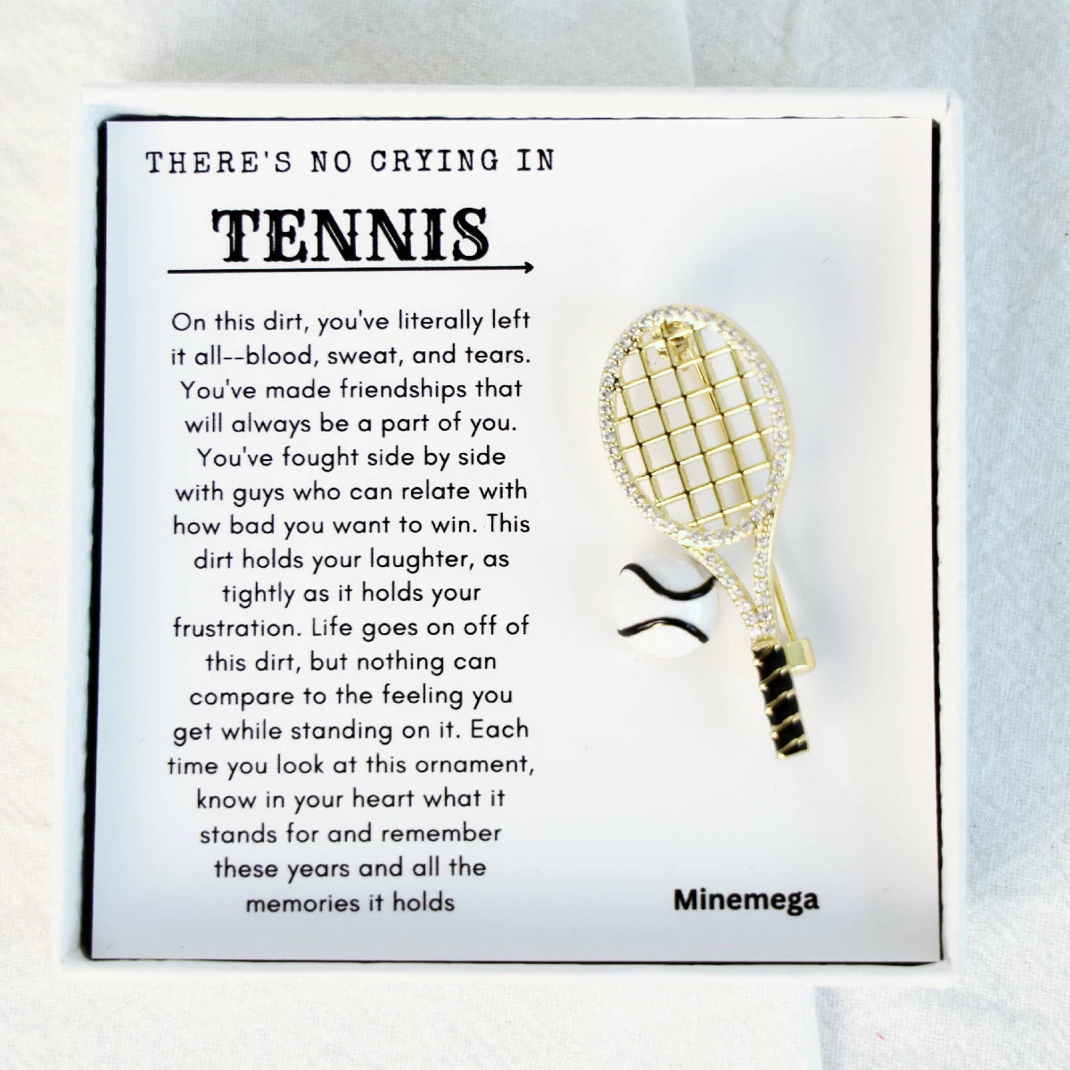 Tennis Ball And Racket Brooch