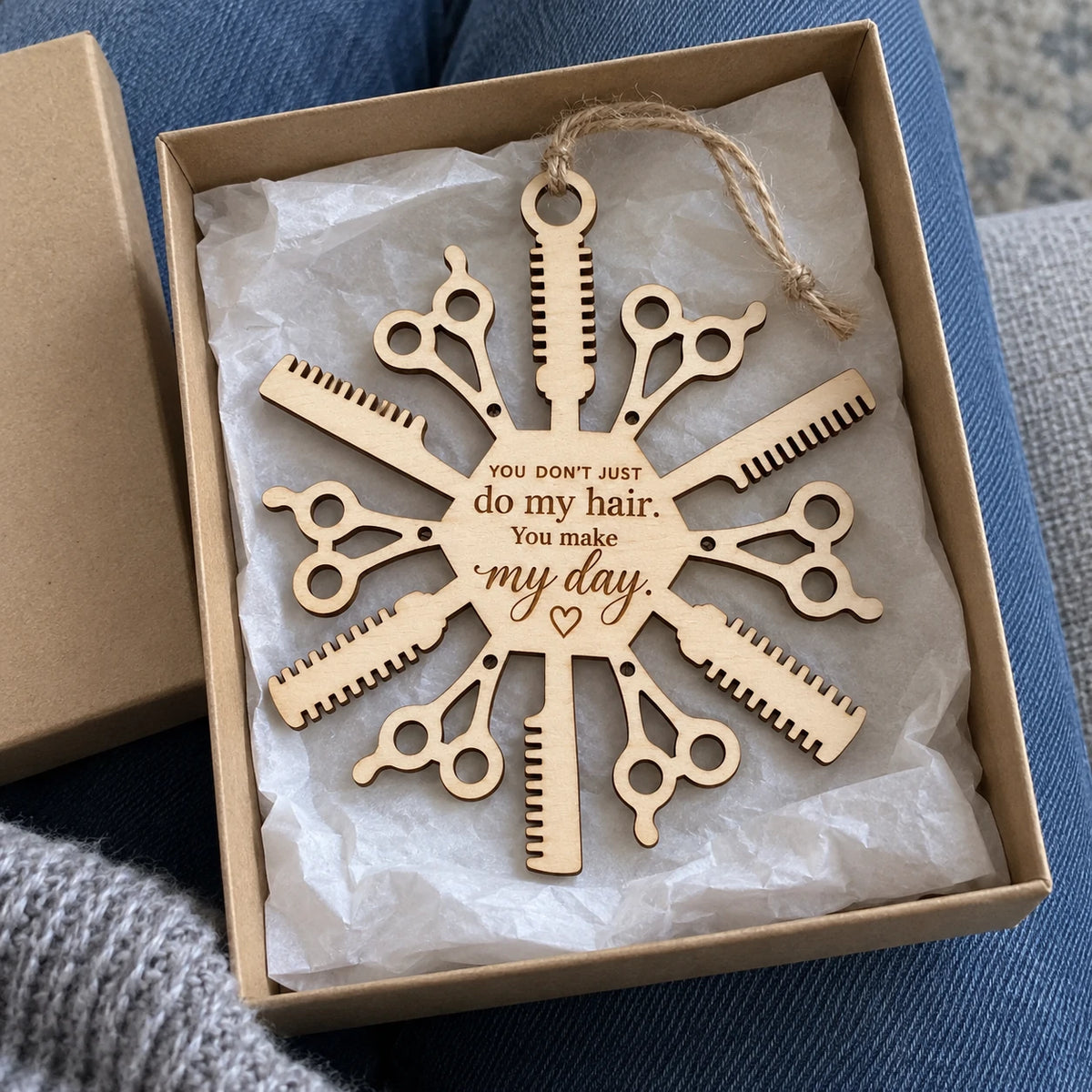 Wooden Snowflake Christmas Ornament