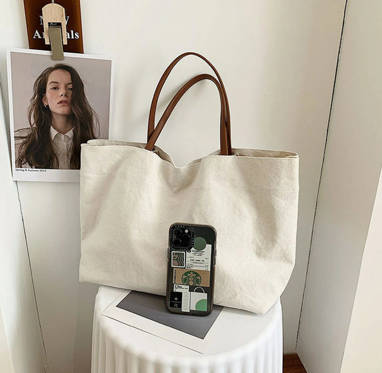 "Dog Mama" Stylish Canvas Tote Bag