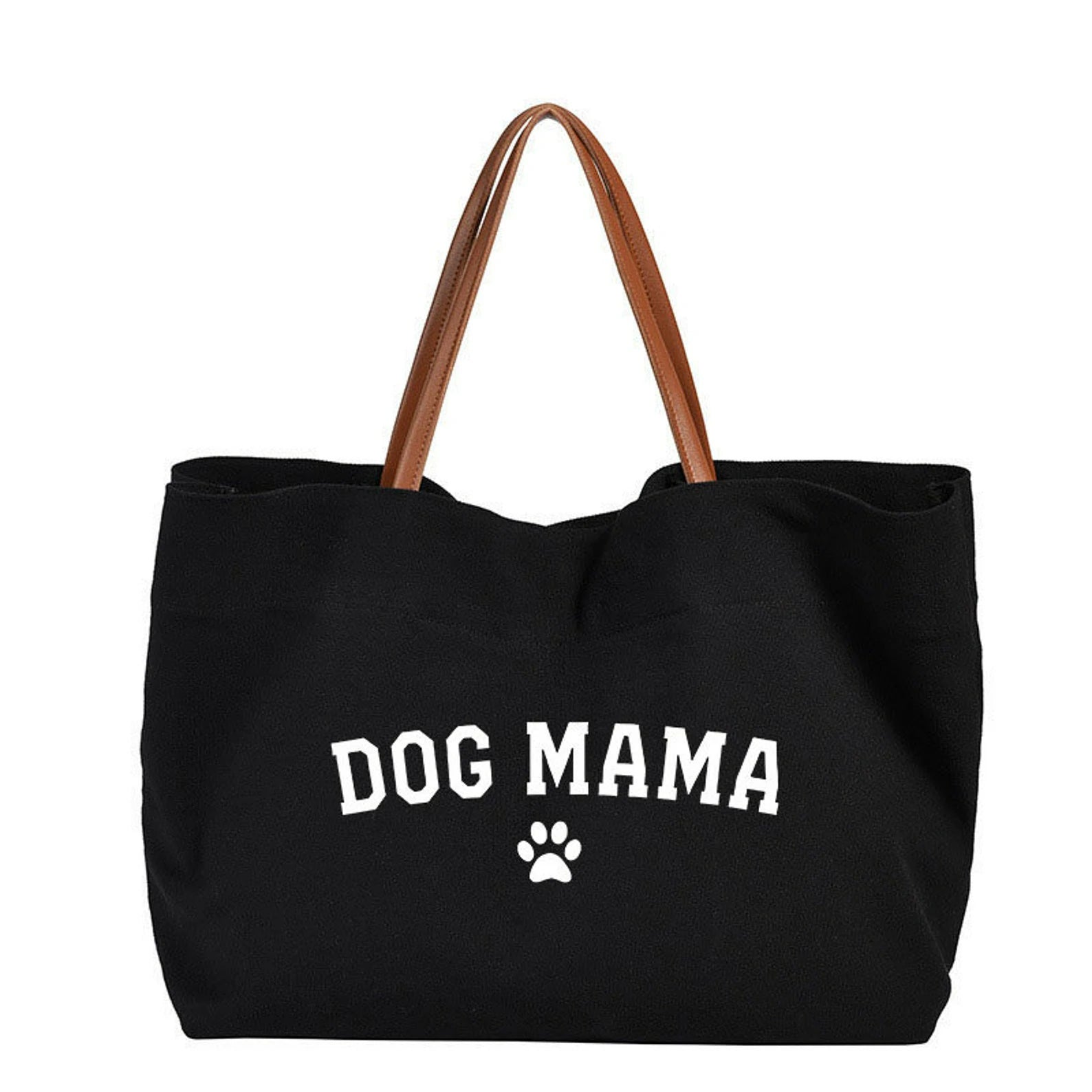 "Dog Mama" Stylish Canvas Tote Bag