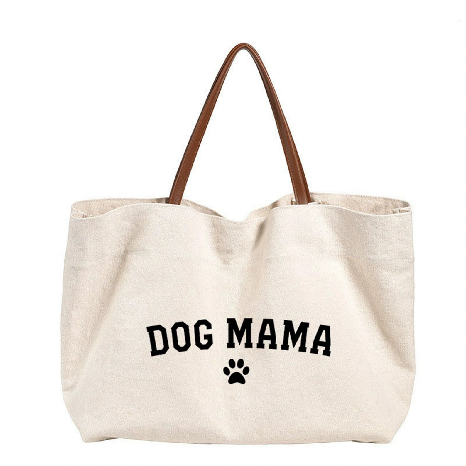 "Dog Mama" Stylish Canvas Tote Bag