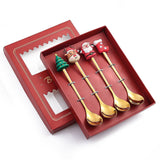 4 Pieces Christmas Spoon and Fork Set