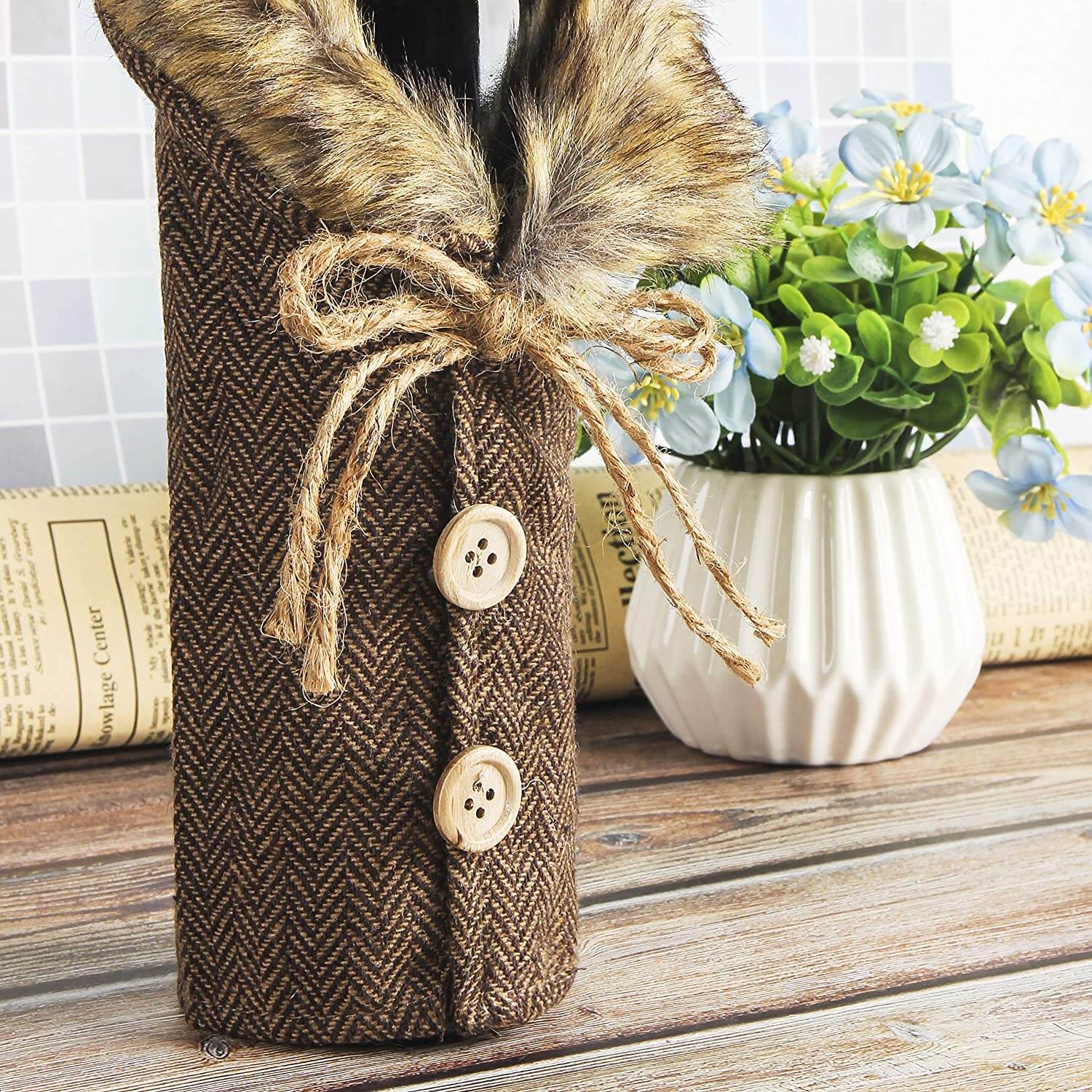 Christmas Sweater Wine Bottle Covers