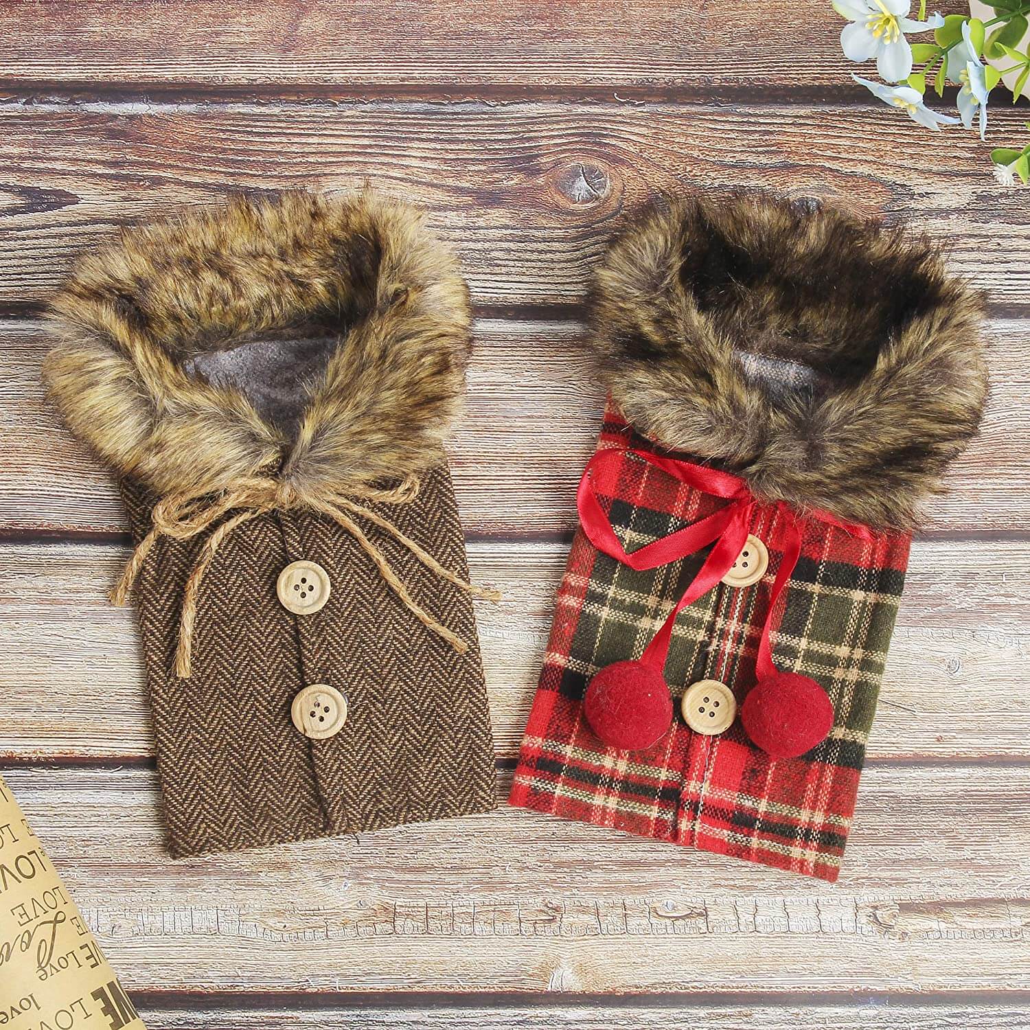 Christmas Sweater Wine Bottle Covers